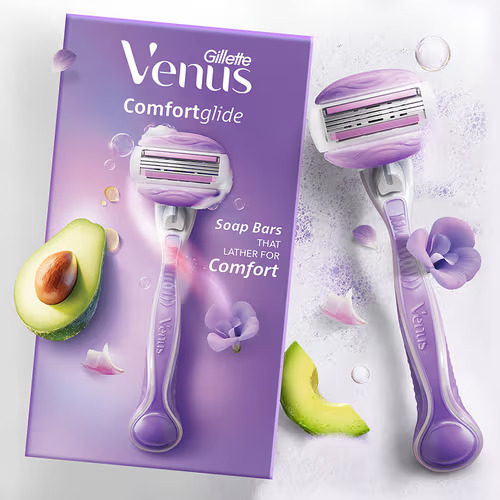 Gillette Venus Comfortglide 3 Blade Hair Removal Razor For Women